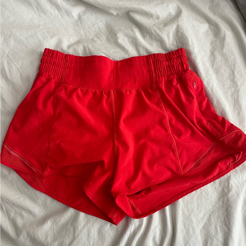 Lululemon red hotty hot shorts